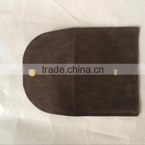 Full Cover Envelope Type Brown Velvet Fabric Jewelry Bag photo-6