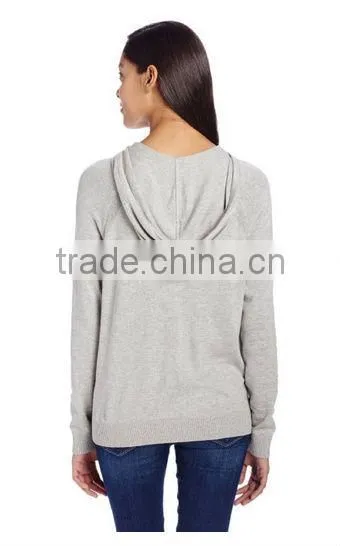 Factory Price Wholesale Womens Hooded Sweater Pull Over Sweaters photo-2