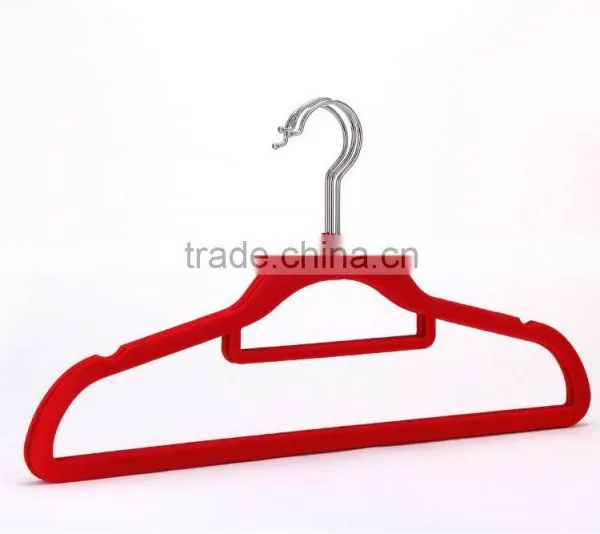 Standby Velvet Flocked Clothes Hangers and Racks With Notches