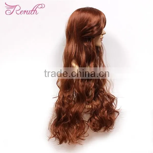 OEM Fashion Style Pretty Human Hair Wave Wig Natural Color photo-2