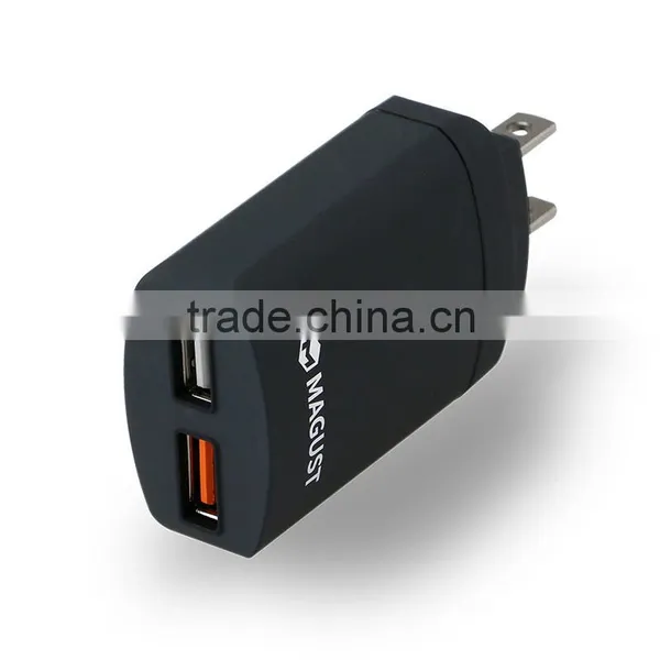 Quick Charge 3.0 Daul USB Wall Charger, USB Travel Charger, Travel Charger Grey photo-2