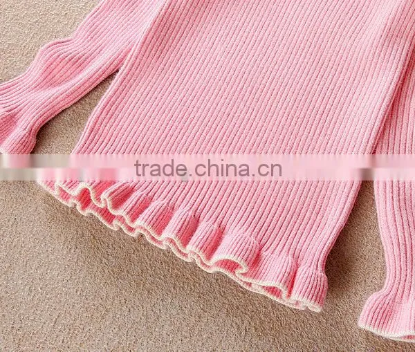 2016 Spring Girls Rib Cotton Spandex Shirt photo-5