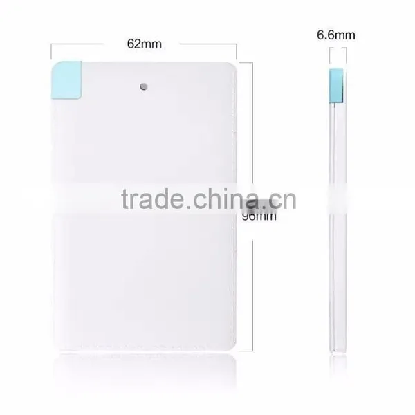 Cheapest Polymer Slim Credit Wallet 1800mah Power Bank With Mic Cable Biut in photo-3