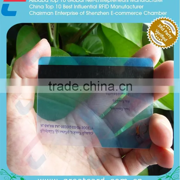 High Quality Clear Frosted Plastic Business Cards, Transparent PVC Business Card photo-5
