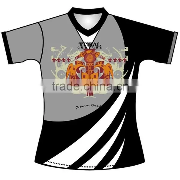 New Arrival 100% Polyester Subliamtion Custom Rugby Jersey photo-5