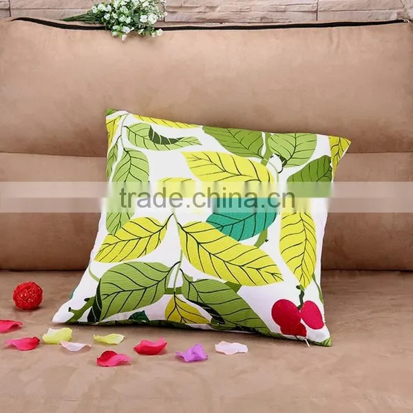 2015 Pure Cotton Tree Leaves Environmental Protection Printing Pillow Cushion Cover Creative Home Hold Pillow photo-5