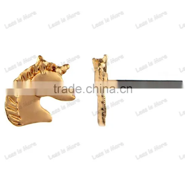 Fashion gold Unicorn fancy Stud Earrings
