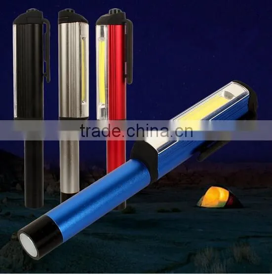 3AAA Battery Work COB Aluminum Alloy Flashlight Magnetic Small Pen Work Light photo-5