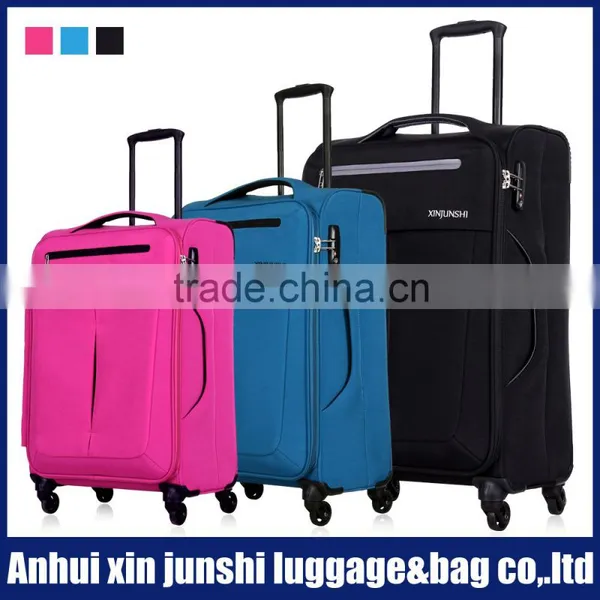 Hot Selling Fabric Luggage Luxury Style Travel Luggage Carrier Trolley Big Capacity Suitcase