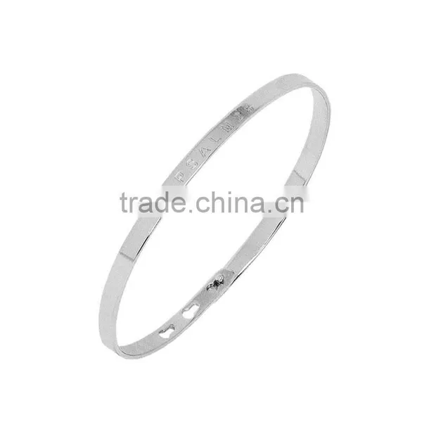 Memories Bangles With Customize Design Word 'PSALM 23' With 4mm/7mm Width