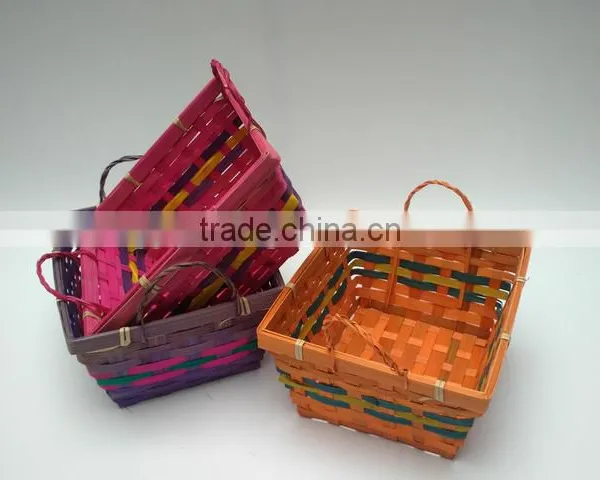 Colorful Bamboo Storage Basket photo-2