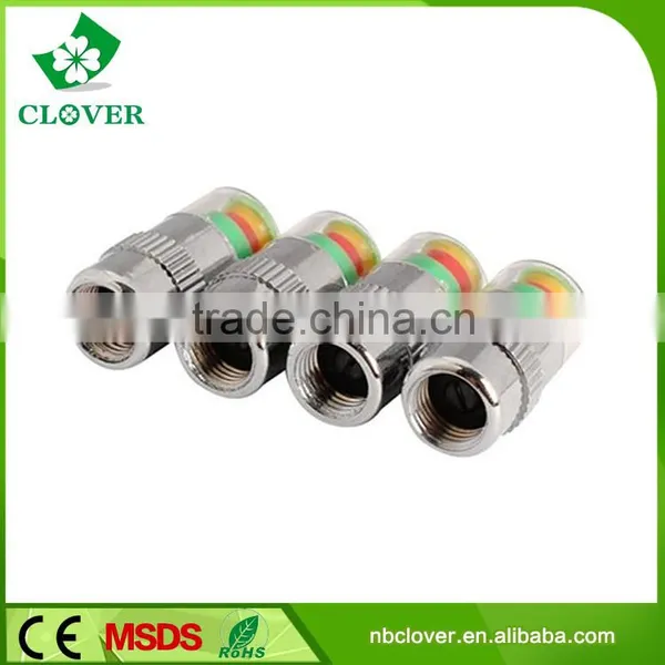 36PSI 2.4 Bar 4Pcs Car Tire Pressure Monitoring Air Alert Chromed Metal Car Tire Valve Caps Quality Choice photo-3