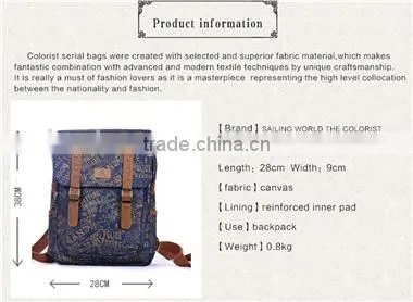 Large Capacity Unisex Handmade Canvas Laptop Bag & Backpack photo-5