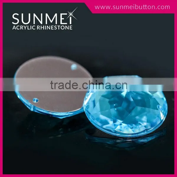 Charming Round Shape Original Acrylic Crystal Sew on Stones photo-2