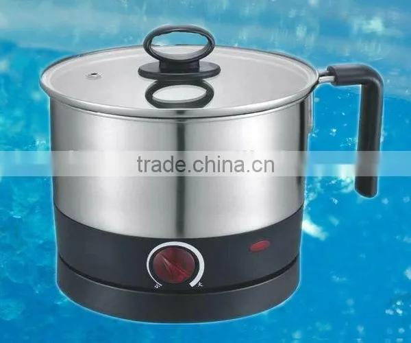 1.2L Hot Sale Stainless Steel Electric Pot for Noodles, Eggs Korea