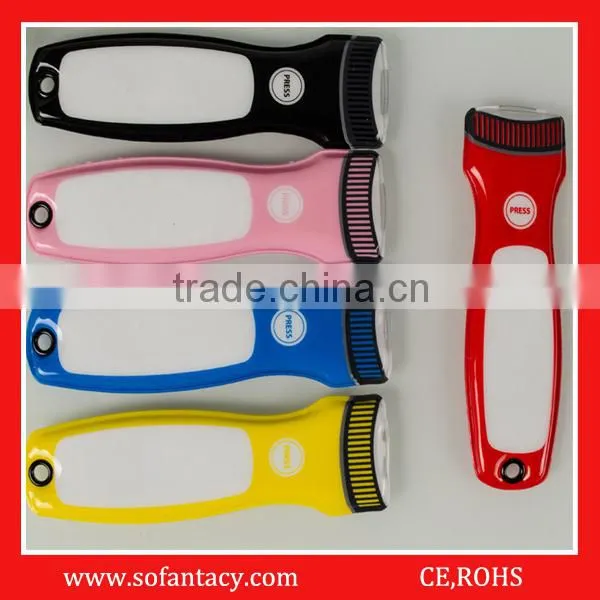 cheapest PVC flashlight torch with clients' logo