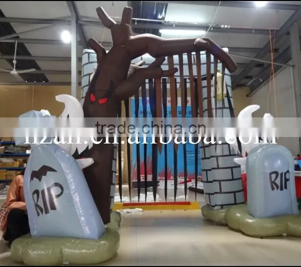 Lighted Inflatable Graveyard Arch/Inflatable Arch for Halloween photo-2