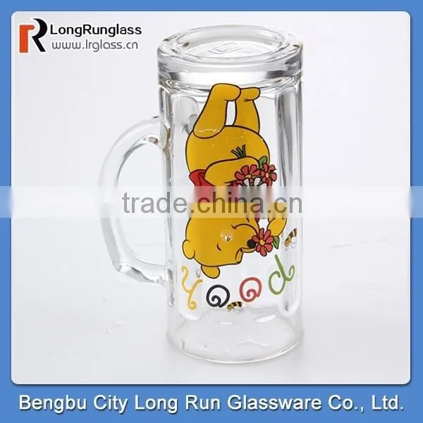 LongRun 374 New Design Light Beer Mug With Handles Black Strong Beer Glasses Wholesale Heavy Beer Stein photo-5