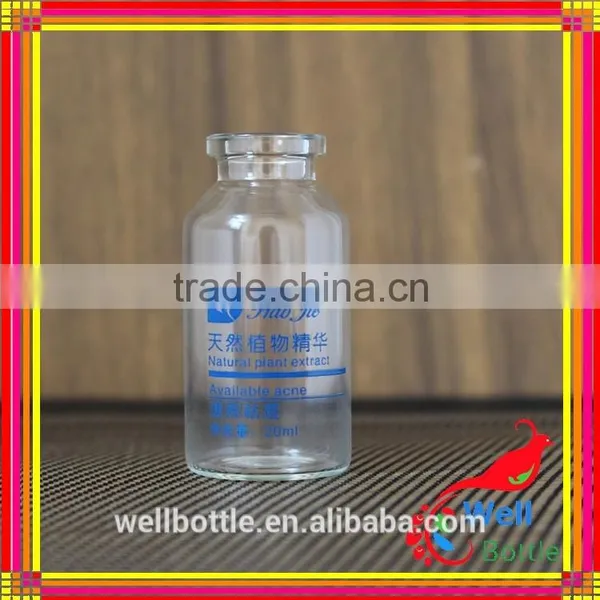 High Quality Small Clear Serum Glass Bottle With Rubber Stopper photo-4
