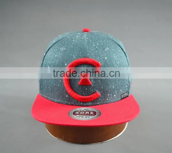 Custom 100% Cotton Twill 6-panel Hats Snapback Cap With 3D Embroidery photo-2