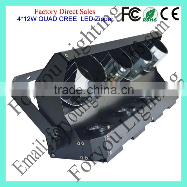 American DJ Zipper 4-Head Barrel Mirror Scanner 4pcs 10W RGBW 4IN1 LED Disco DJ Light photo-2