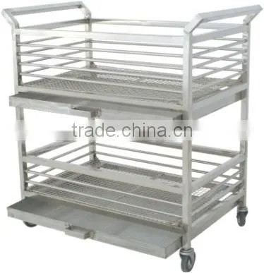 Stainless Steel Rabbit Transport Cart(double Layers)