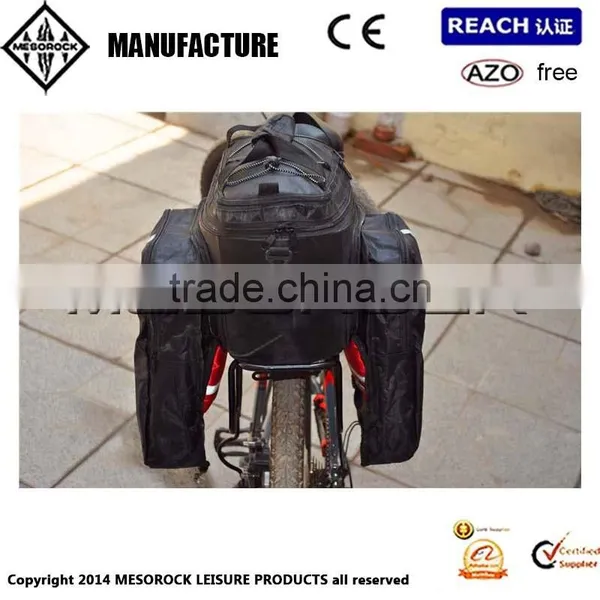 Extensible Bike Cycling Rear Seat Carrier Bag Pannier Quick Release photo-5