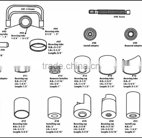 Universal 21PCS Ball Joint Removal Kit Separator Auto Repair Tool Set Install Master Adapter Car photo-5