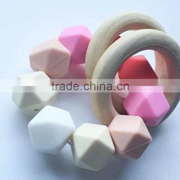 Wooden Teether Silicone Teether Sensory Toy photo-4