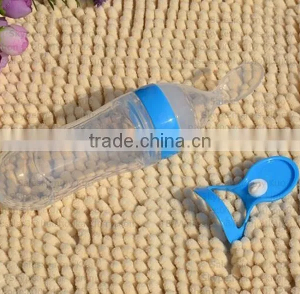 Food Grade Silicone Squeeze Baby Feeder With Spoon photo-6
