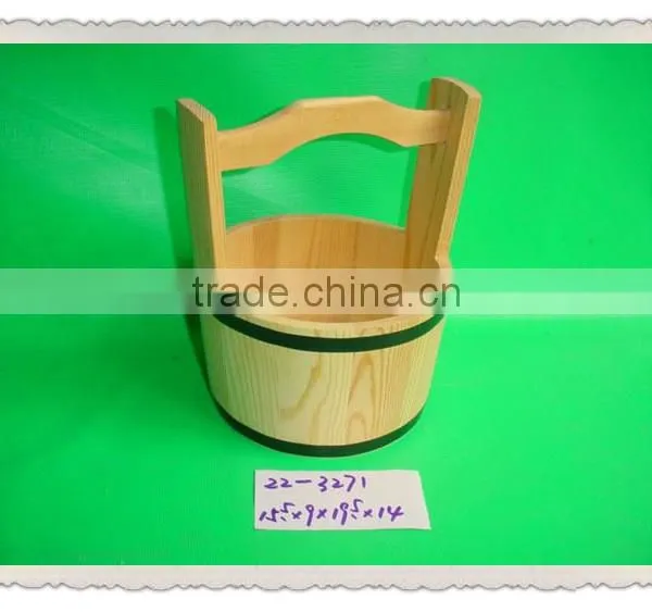 New Product Mini Wooden Bucket,wooden Bucket Wtih Hanger photo-2
