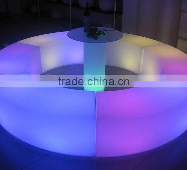 Led Bar Furniture Round Table/Hot Sell Led Rechargeable Coffee Table/LED Remote Outdoor Lawn Tea Table photo-3