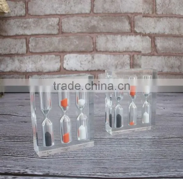 Clear resin block timer creative mini 1minute count down timer