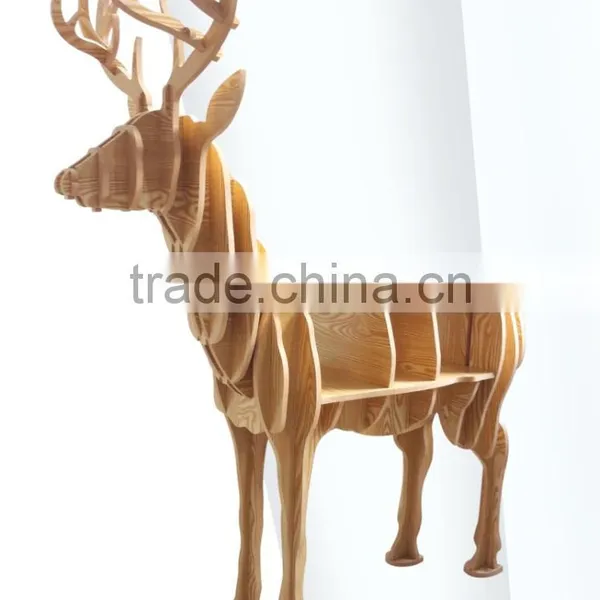 The Elk Home Furnishing Decor Craft Ornaments Creative Wooden Crafts European Wood Ornaments(Middle Size) photo-4