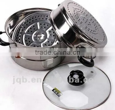 Stainnless Steel 18/8 Steamer Pot With Mirror Polish & Two-double Layer photo-3