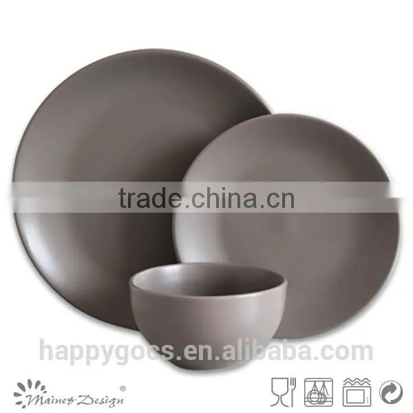 Matt Brown Color Glaze Stoneware Dinner Set Made in China photo-6
