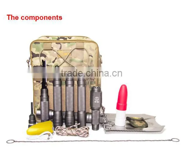 Emergency Survival Gear Camping Multifunction Metal Shovel With Flashlight Auto Hammer Tactical Knife photo-2