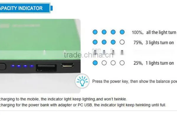 5000mAh Hot Selling Ultra Thin Power Bank With Power Switch photo-5