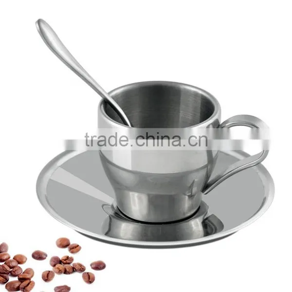 Double Wall Stainless Steel Coffee Cups With Handle photo-2