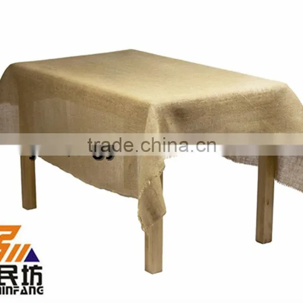 rectangle burlap tablecloth nature color