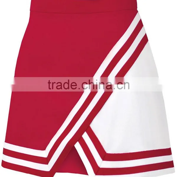 Womens Double-Knit Panel A-Line Cheerleading Uniform Skirt Custom Cheap Wholesale Cheerleading Uniforms photo-2