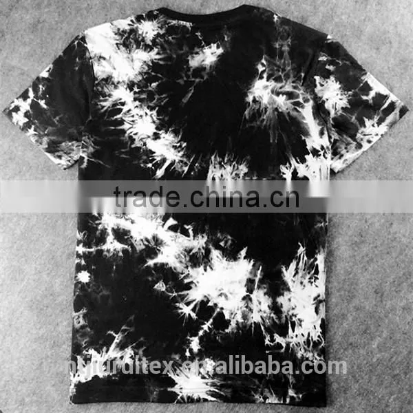 Men's Black & White Tie Dye T-shirt ,cotton Jersey T-shirt, Customized T-shirt photo-2