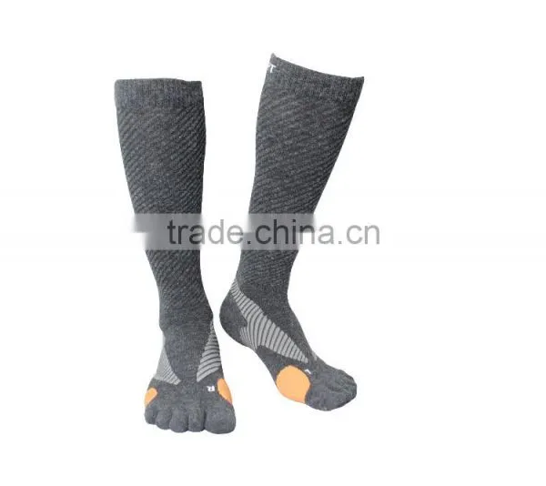 Non-Slip Woolen Knee High Toe Socks photo-4