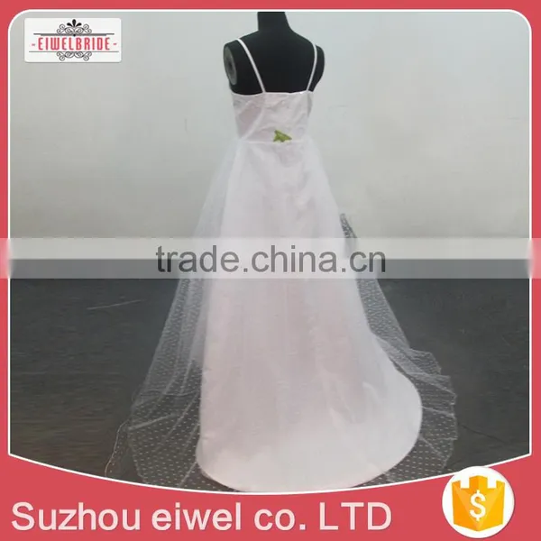 Spaghetti Strap White Flower Girl Dress Patterns Free photo-2