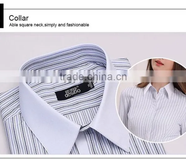 Women's Business Shirt With Long Sleeve (DSHL027) photo-6