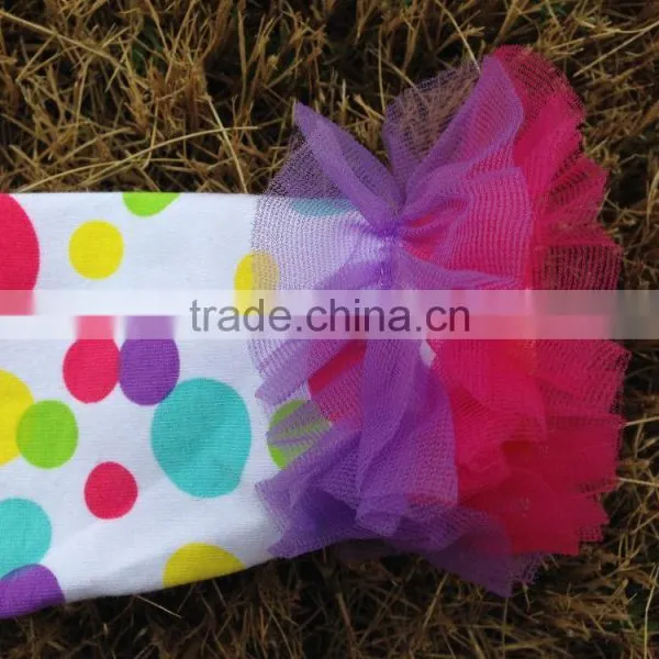 2015 New Baby Girls Kids Color Dots Bunny Easter Dress With Necklace and Headband Set photo-5