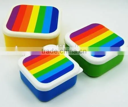3PCS Square Lunchbox Bento Box Set /storage Box photo-2