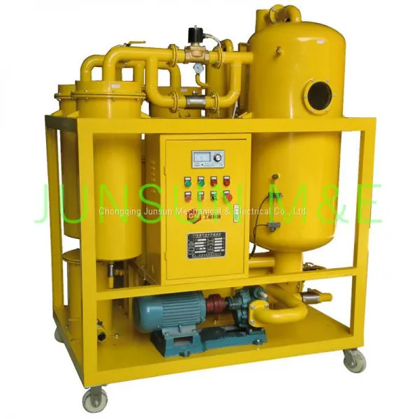 Máquina de purificación de aceite de turbina de vapor, Planta de filtración de aceites de turbina usados