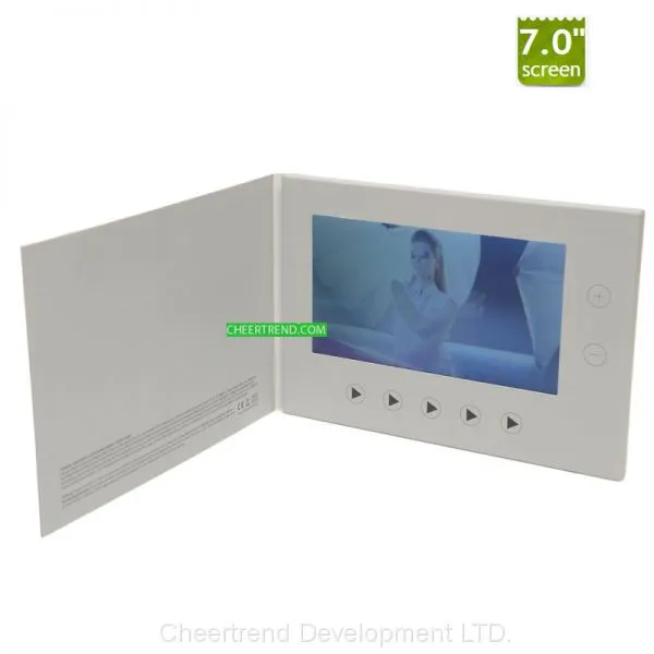 Fashional Folder Paper Card 7 Inch LCD Screen Card / Video Greeting Card / Video Brochure/video Book photo-2