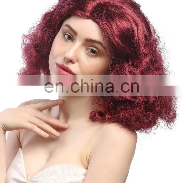 Party Retro Wig,carnival Claret Wig P-W189 photo-5